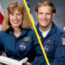 NASA Astronauts Mark Lee and Jan Davis.