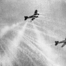 Two aircraft fighting