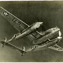 XP-38 In Flight