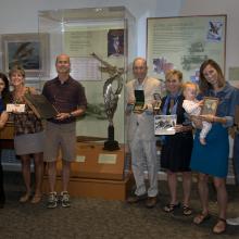 The family of Cyrus Bettis visited the Barron Hilton Pioneers of Flight gallery