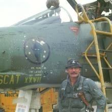 man in front of aircraft