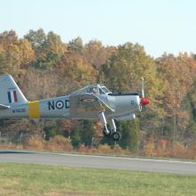 Michael Dale’s Percival Provost, in the markings of the aircraft in which Dale first went solo.