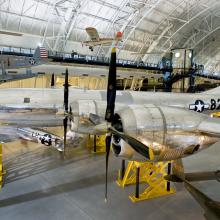 Enola Gay in museum setting