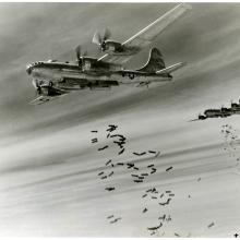 Two aircraft drop bombs