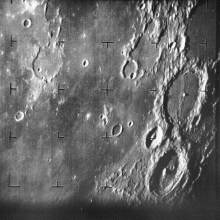 Ranger 7 took this image, the first picture of the Moon by a U.S. spacecraft, on July 31, 1964.