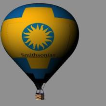 Rendering of the Smithsonian's hot air balloon. 