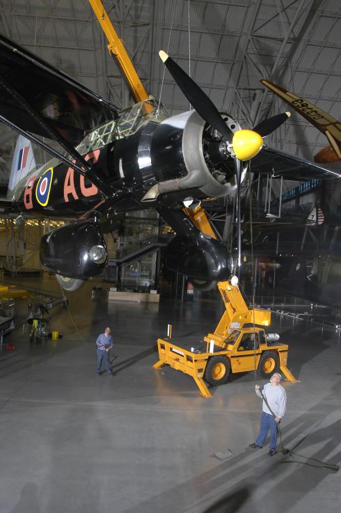 Westland Lysander Hanging at Udvar-Hazy Center