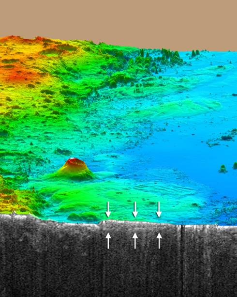 Perspective View of Medusae Fossae Formation Deposits on Mars