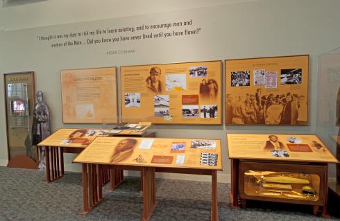 Black Wings Display in the "Barron Hilton Pioneers of Flight Gallery"