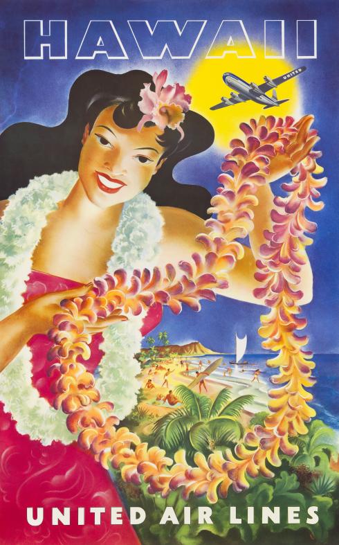 United Hawaii Travel Poster