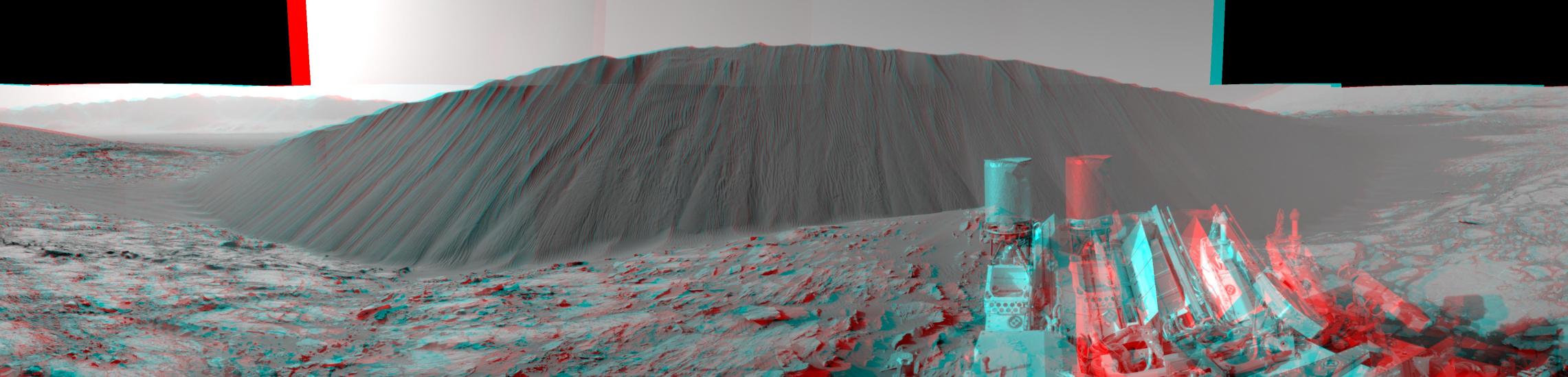 Anaglyph of Mars’ Namib Dune. 