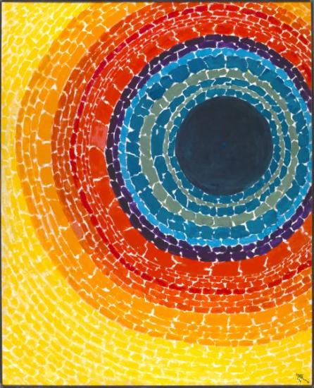 colorful artwork depicting an eclipse 