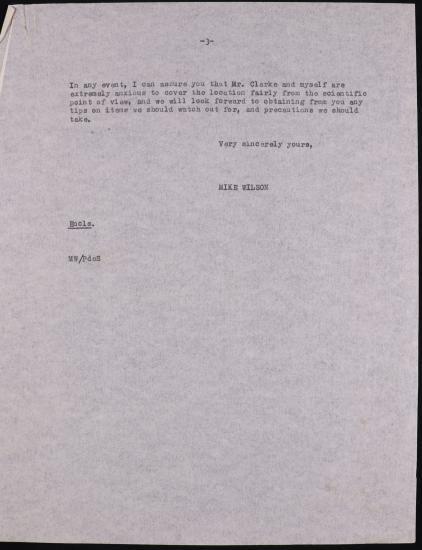 Typewritten letter