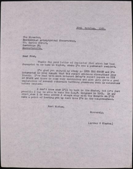 Typewritten letter