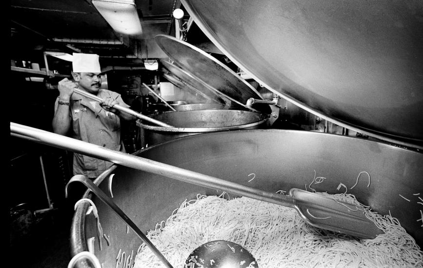 Cooking on USS Langley