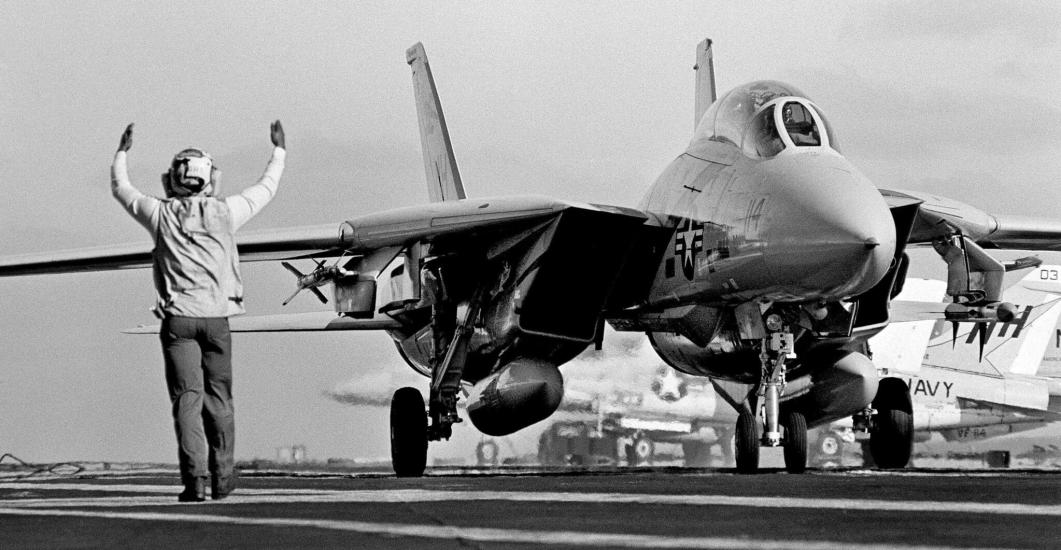 Aircraft Landing on a naval carrier