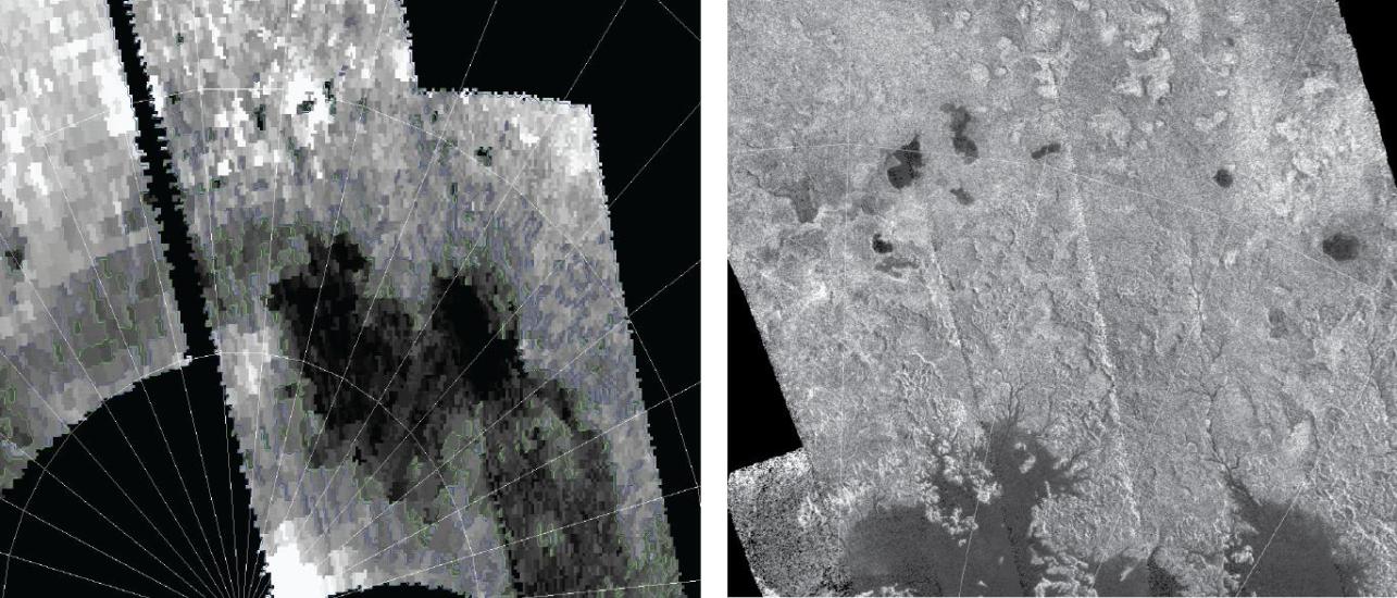 Rough radar images of a grey textured surface. 