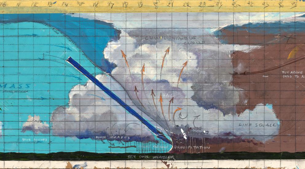 Eric Sloane, Weather Mural sketch detail