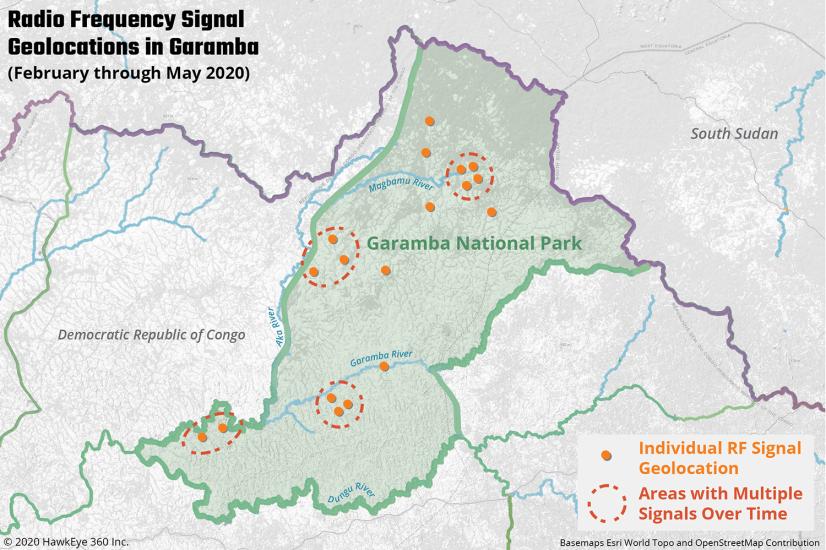 Map of Garamba National Park