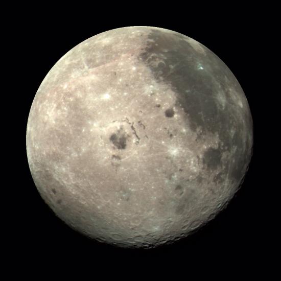 A color image of the Moon