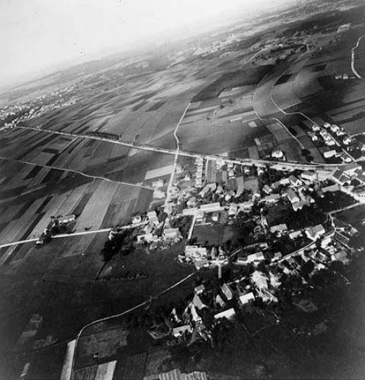 A photo of the landscape of a part of Germany as seen from above.