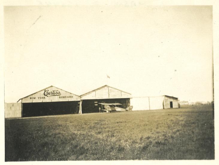 Curtiss’ San Fernando airfield in the early 1920s with a JN-4 “Jenny” in the foreground.