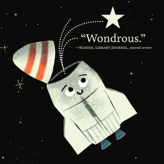 An illustration of a rocket with the text "Wonderous" next to it.