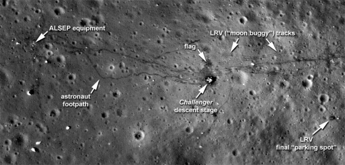 Photo of the Lunar Region Explored during the Apollo 17 Mission