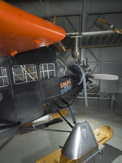 Close up view of a cockpit of a biplane