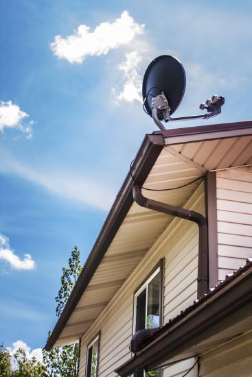 Home Parabolic Dish Used for Satellite TV