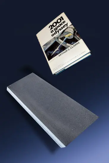 Signed Copy of 2001 A Space Odyssey and 'Monolith' Flown on Space Shuttle in 2001.