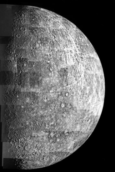 Photomosaic of Mercury- Outbound View