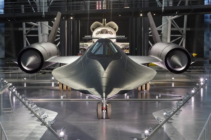 Shot of the Blackbird nose-on and back lit. 