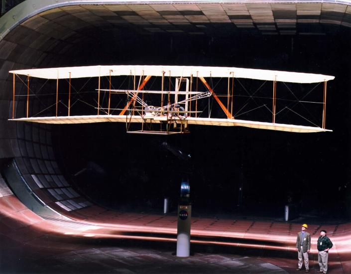 Replica 1903 Flyer in Wind Tunnel