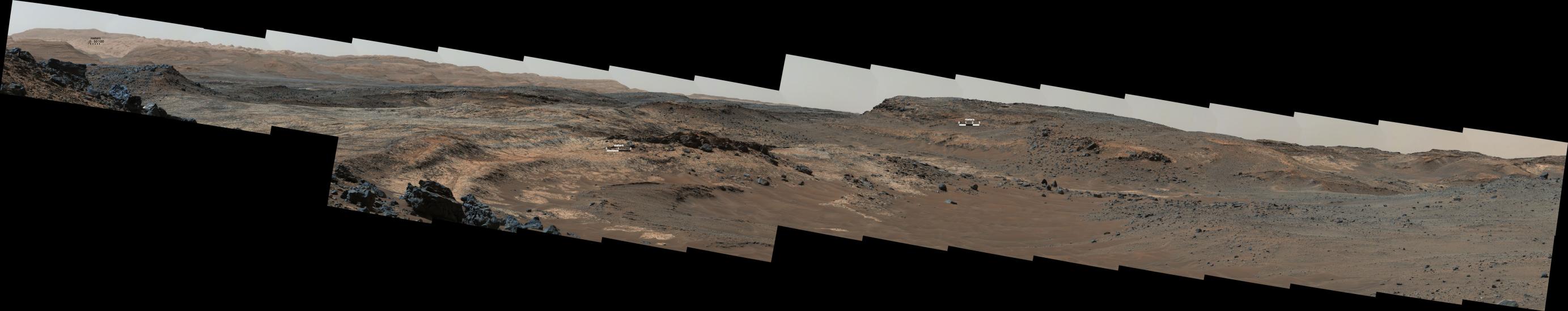 Mosaic of Terrain Types on Mount Sharp on Mars