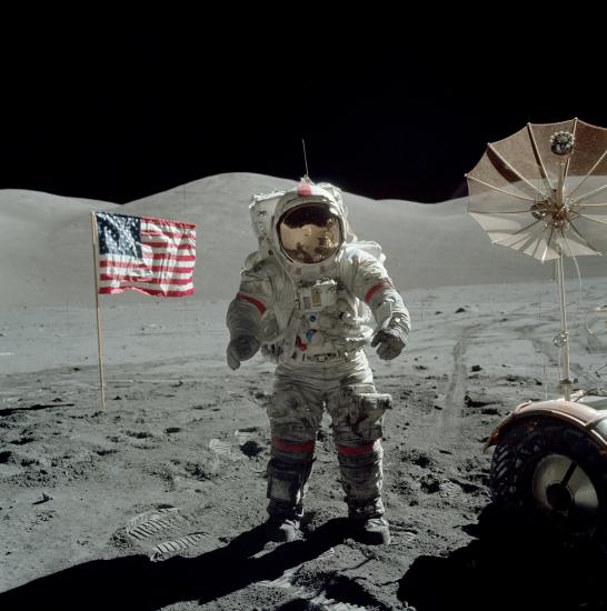 Cernan on the Moon