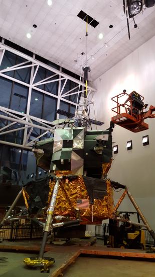 Apollo Lunar Module Moves to the <em>Boeing Milestones of Flight Hall</em>