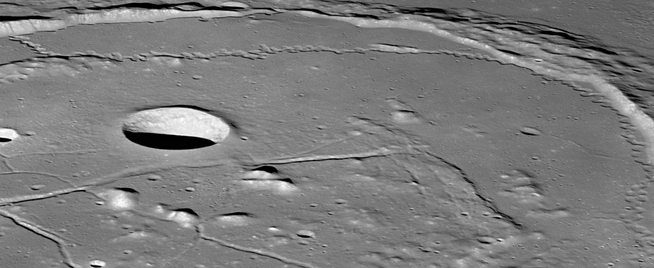 Cracked Crater on the Moon