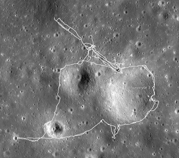 Apollo 12 Landing Site Map