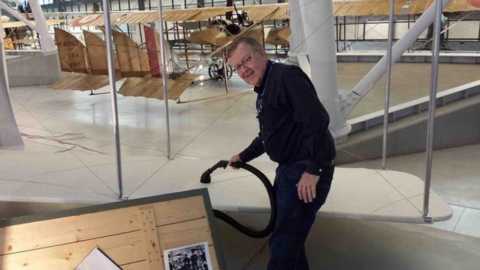 Cleaning the Replica 1908 Wright Flyer