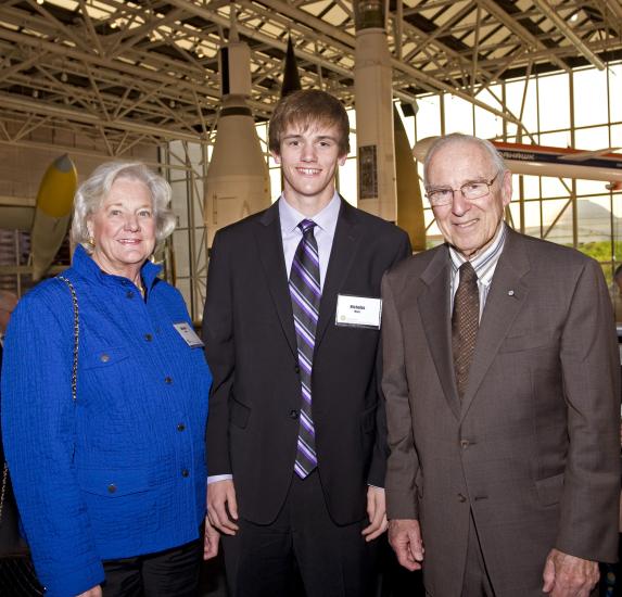 Adrienne Mars, Nicholas Mars, and Jim Lovell