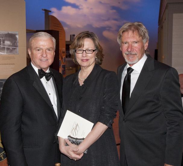 Kenneth and Madge Gazzola with Harrison Ford