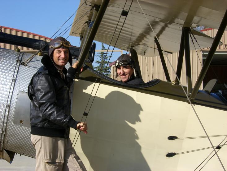 Peter Jakab in a WWI Sopwith 1 1/2 Strutter