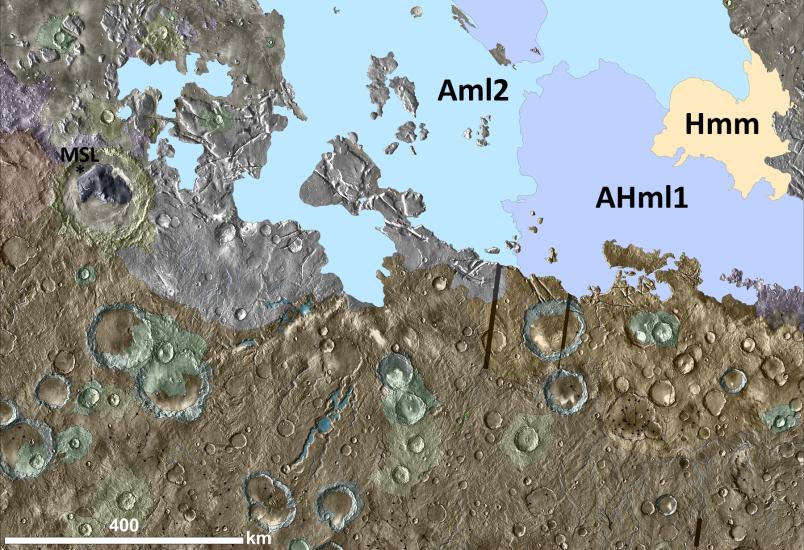 Geologic map of the MC-23 NW quadrangle on Mars