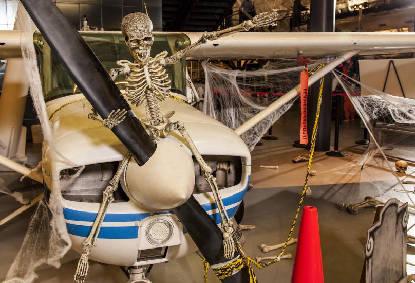 Skeleton On a Cessna