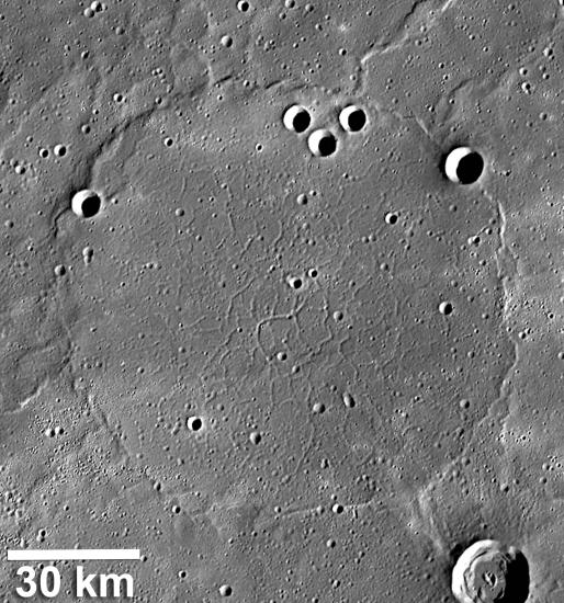 Ridge and Trough System on Mercury