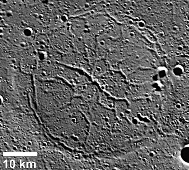 Graben in Goethe Basin on Mercury