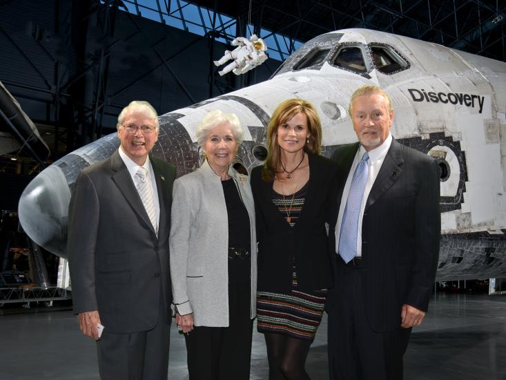 Guests Celebrate the Arrival of Space Shuttle Discovery