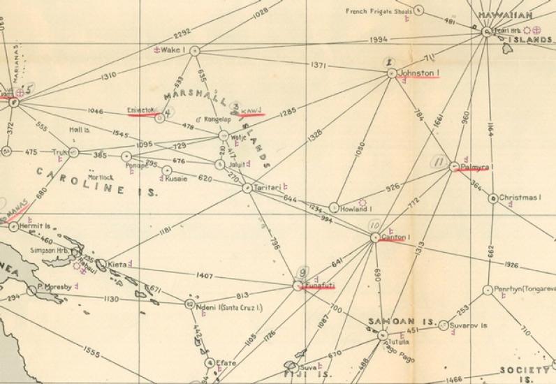 Air Distance Chart (Howland Island)