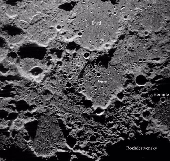 Image of the Moon's North Pole